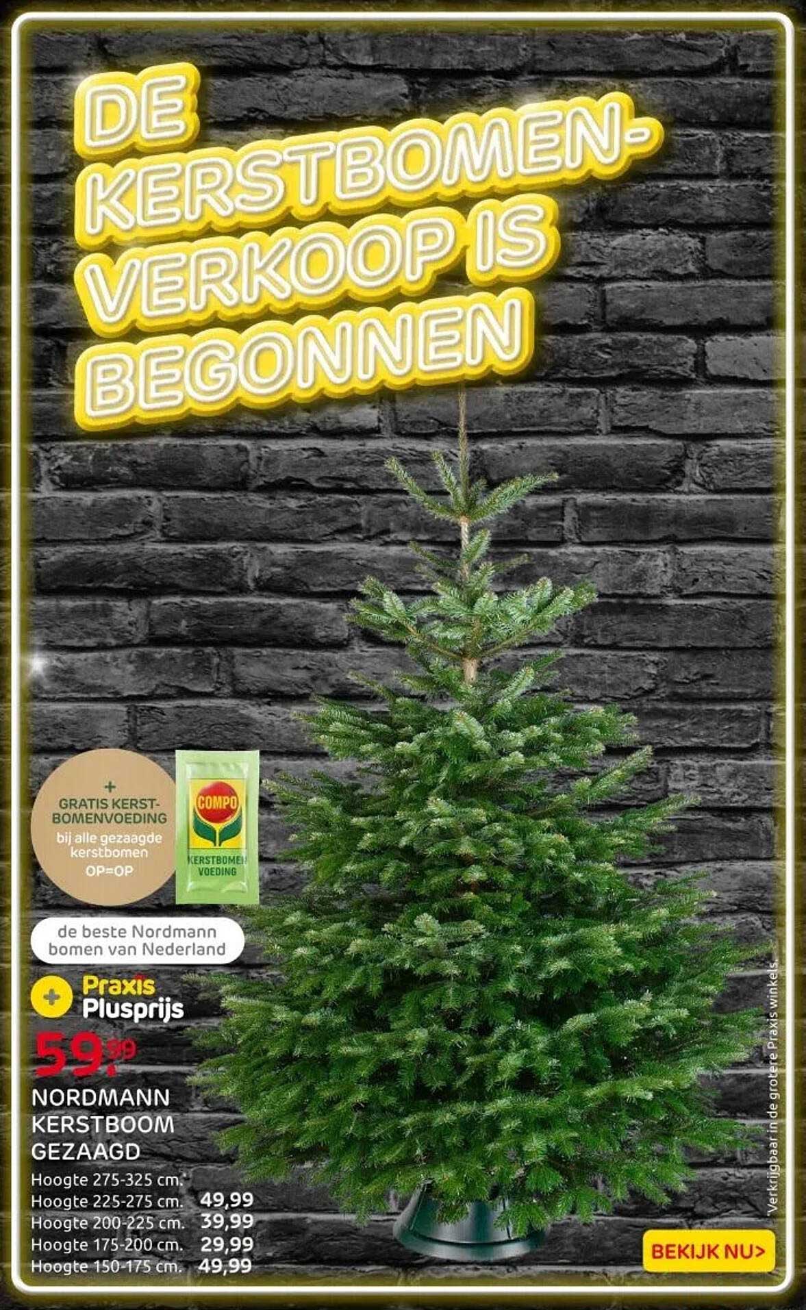 DE KERSTBOMENVERKOOP IS BEGINNEN