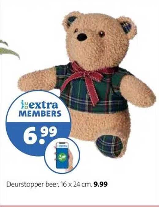 Deurstoppers beer 16 x 24 cm.