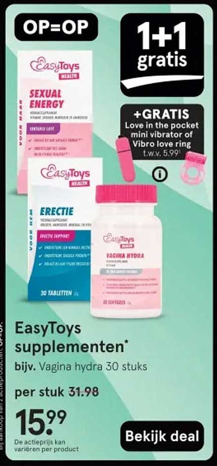 EasyToys supplementen* bijv. Vagina hydra 30 stuks