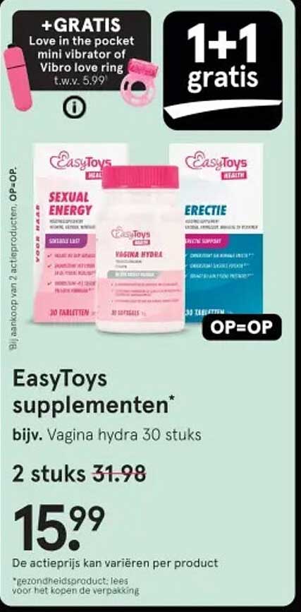 EasyToys supplementen bijv. Vagina hydra 30 stuks
