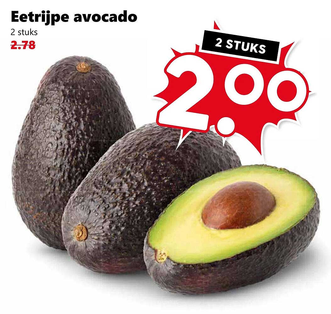 Eetrijpe avocado 2 stuks