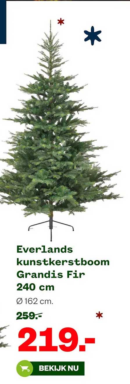 Everlands kunstkerstboom Grandis Fir 240 cm