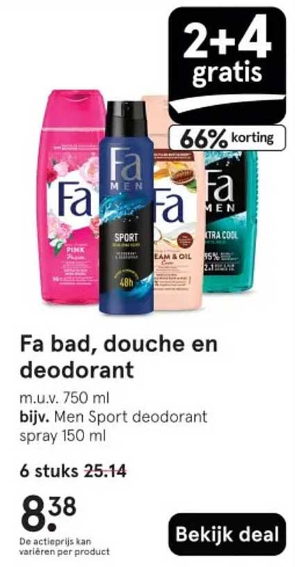 Fa bad, douche en deodorant