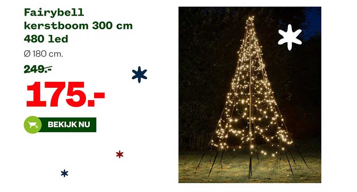 Fairybell kerstboom 300 cm 480 led