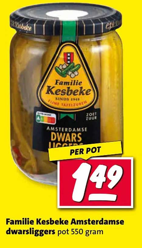 Familie Kesbeke Amsterdamse dwarsliggers pot 550 gram