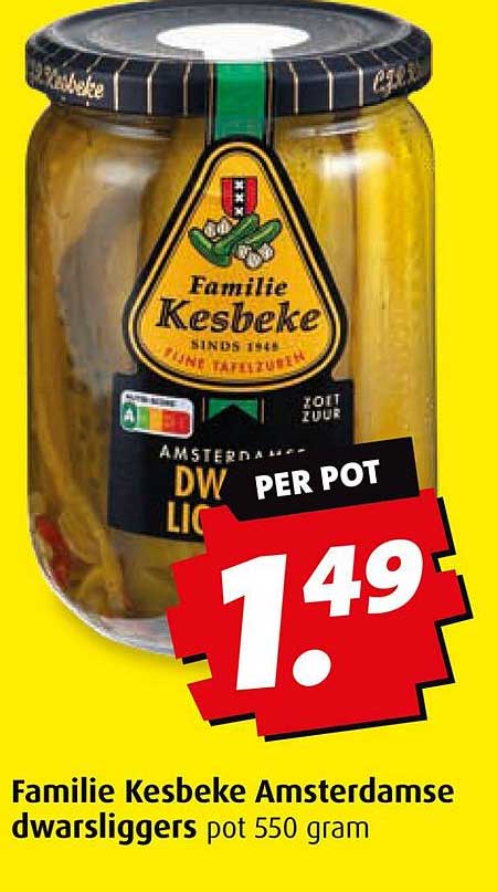 Familie Kesbeke Amsterdamse dwarsliggers pot 550 gram