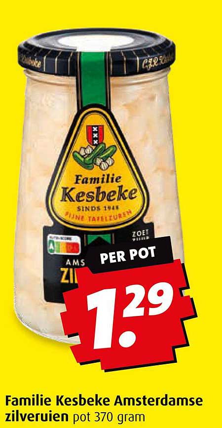 Familie Kesbeke Amsterdamse zilveruitjes pot 370 gram