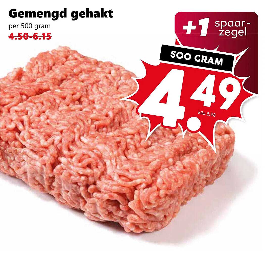 Gemengd gehakt per 500 gram
