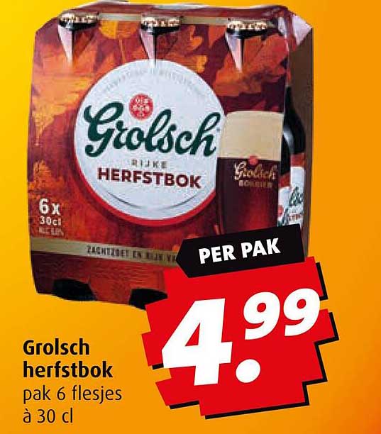Grolsch Herfstbok pak 6 flesjes à 30 cl
