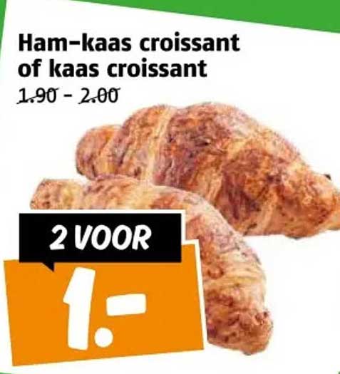 Ham-kaas croissant of kaas croissant