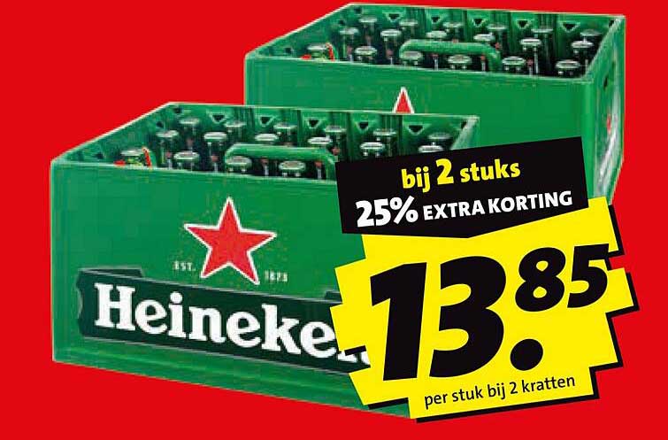 Heineken – 25% EXTRA KORTING bij 2 stuks