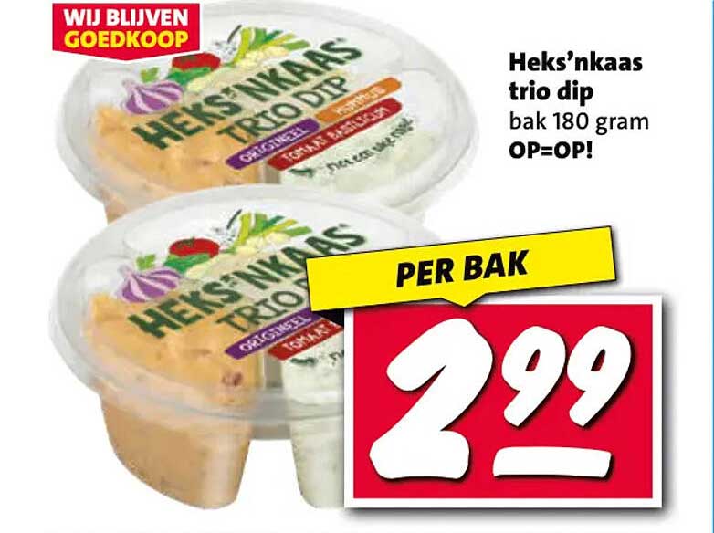 Heks’nkaas trio dip bak 180 gram
