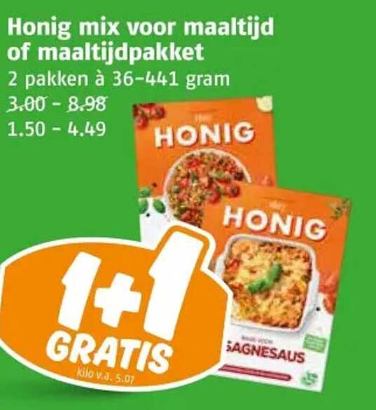 Honig mix voor maaltijd of maaltijdpakket