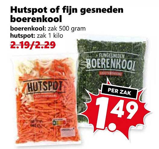 Hutspot of fijn gesneden boerenkool