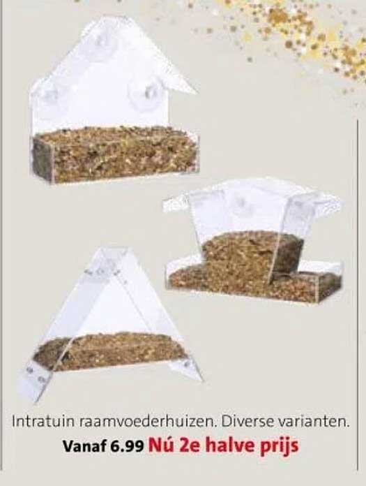 Intratuin raamvoederhuizen. Diverse varianten.