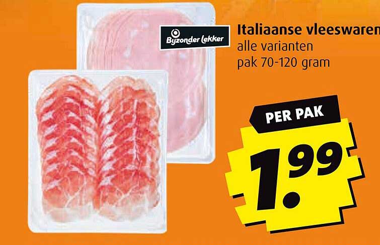 Italiaanse vleeswaren alle varianten pak 70-120 gram