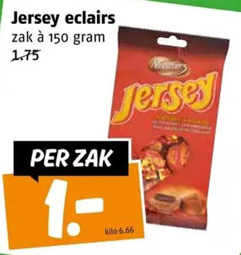 Jersey eclairs zak à 150 gram