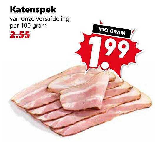 Katenspek van onze versafdeling per 100 gram