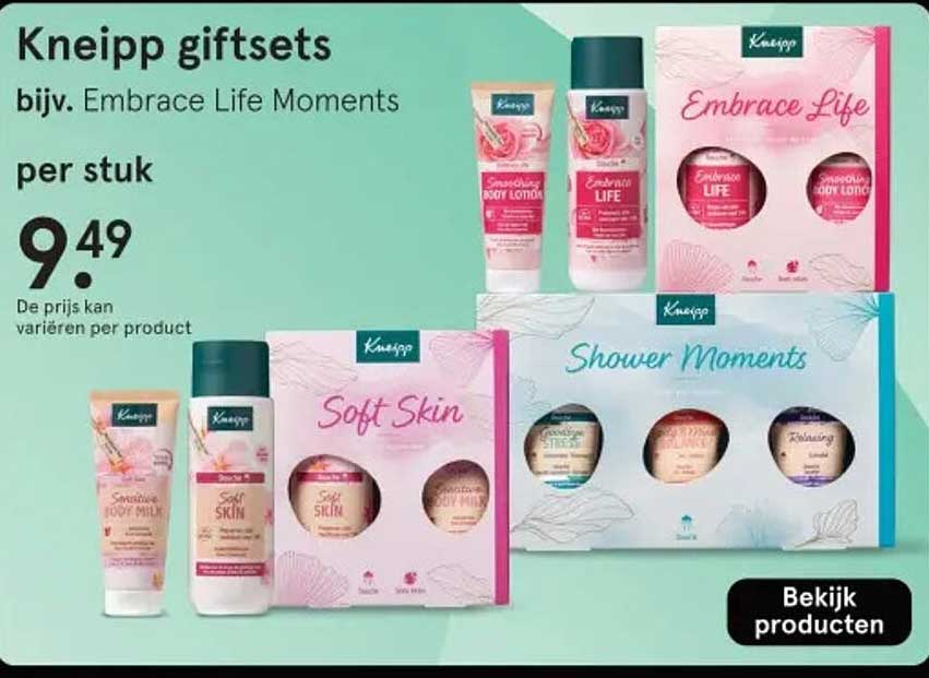 Kneipp giftsets bijv. Embrace Life Moments