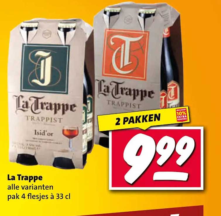 La Trappe alle varianten pak 4 flesjes à 33 cl