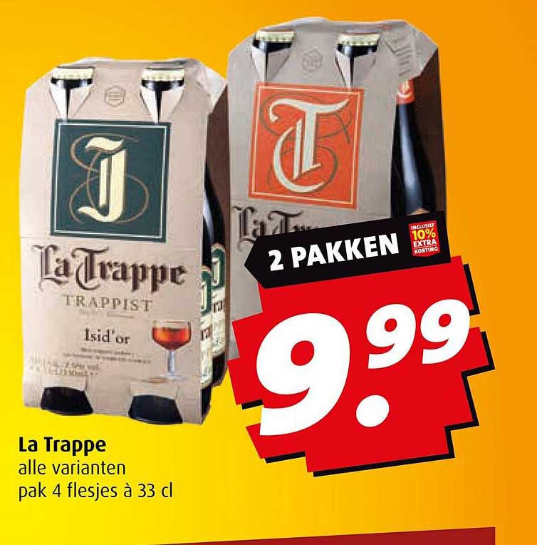 La Trappe alle varianten pak 4 flesjes à 33 cl