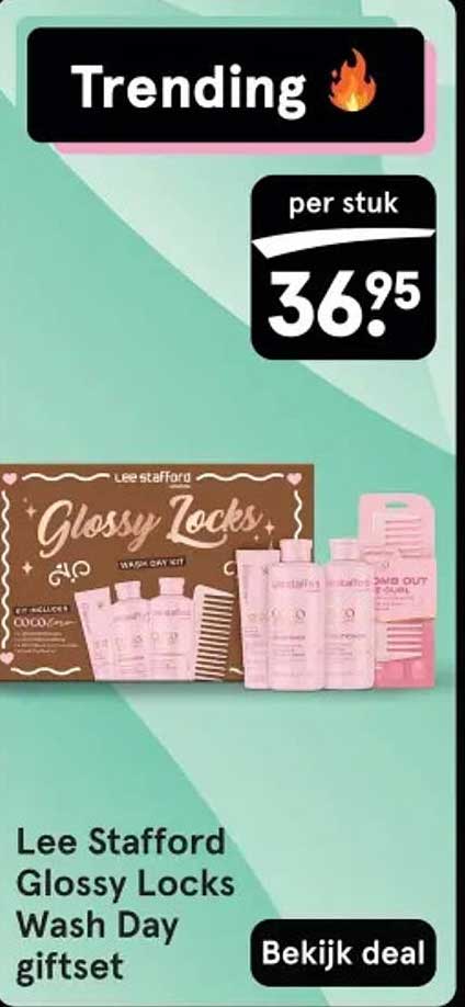 Lee Stafford Glossy Locks Wash Day giftset