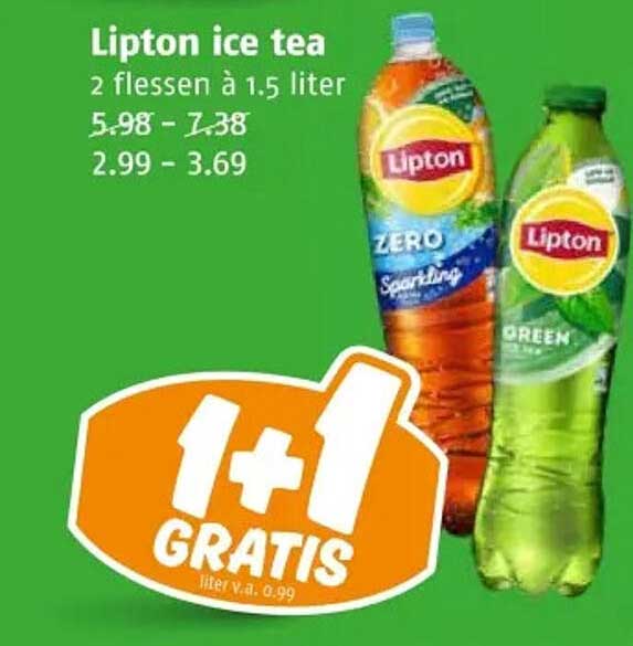 Lipton ice tea 2 flessen à 1.5 liter