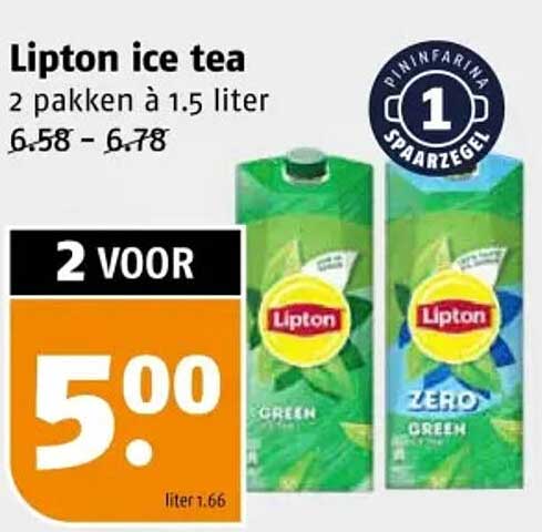 Lipton ice tea 2 pakken à 1.5 liter