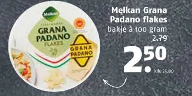 Melkan Grana Padano flakes bakje à 100 gram