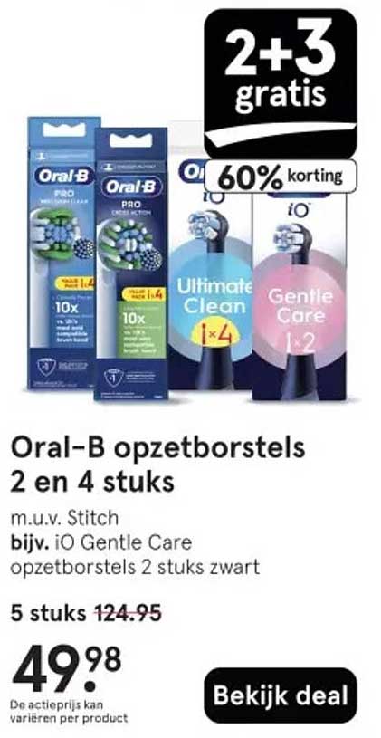 Oral-B opzetborstels 2 en 4 stuks