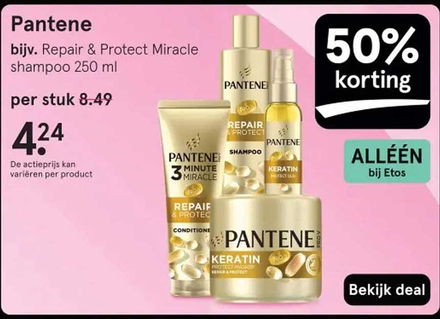 Pantene bijv. Repair & Protect Miracle shampoo 250 ml