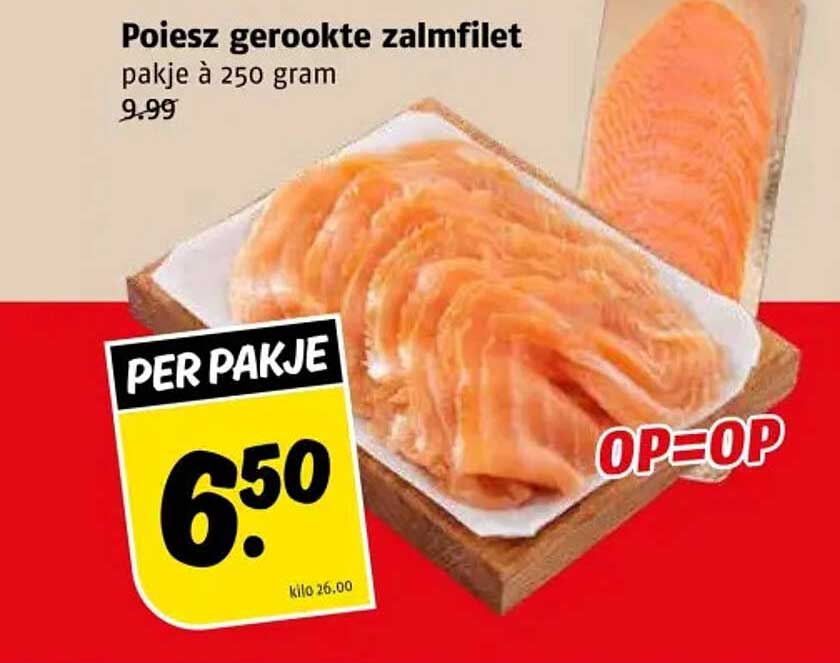 Poiesz gerookte zalmfilet pakje à 250 gram