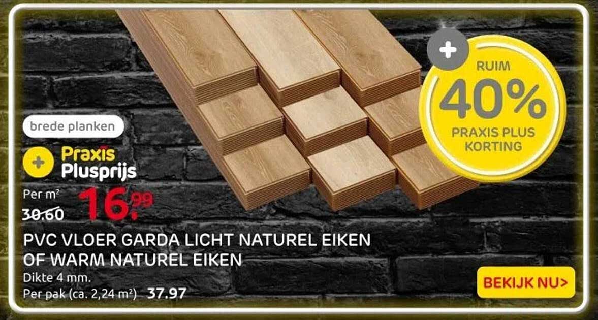 PVC VLOER GARDA LICHT NATUREL EIKEN OF WARM NATUREL EIKEN