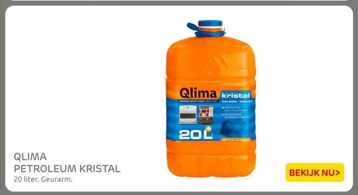 QLIMA PETROLEUM KRISTAL 20 liter. Geurarm.