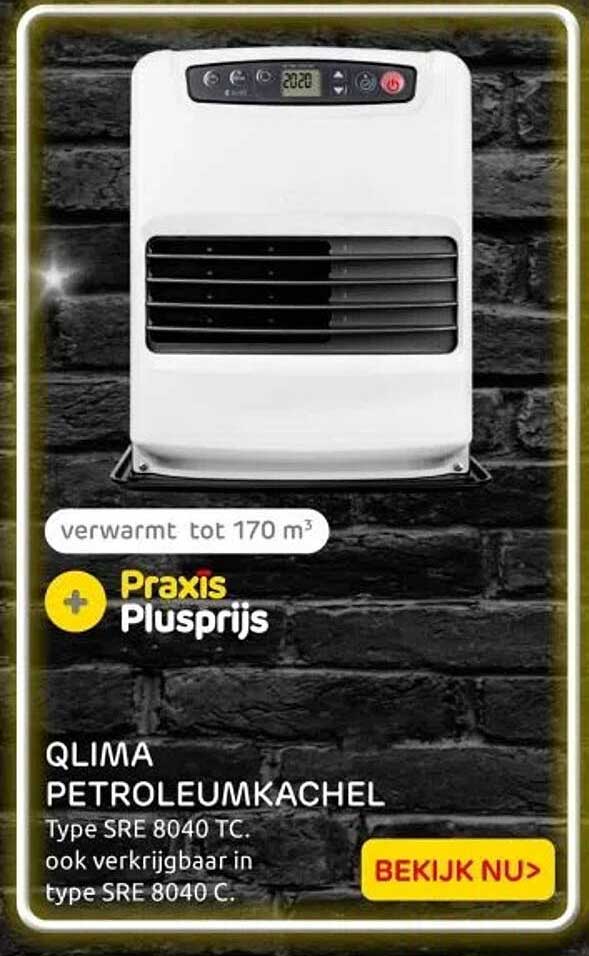 QLIMA PETROLEUMKACHEL Type SRE 8040 TC, ook verkrijgbaar in type SRE 8040 C.