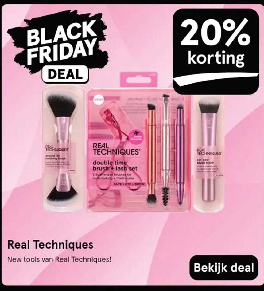 Real Techniques double time brush + lash set
