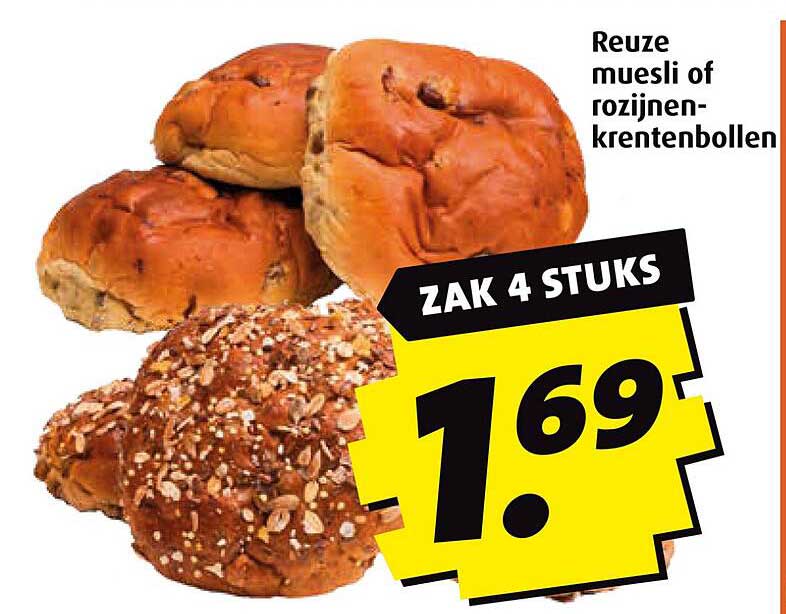 Reuze muesli of rozijnen-kretenbollen