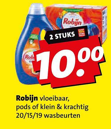 Robijn vloeibaar, pods of klein & krachtig 20/15/19 wasbeurten