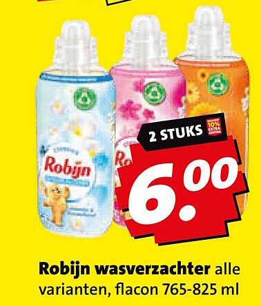 Robijn wasverzachter alle varianten, flacon 765-825 ml