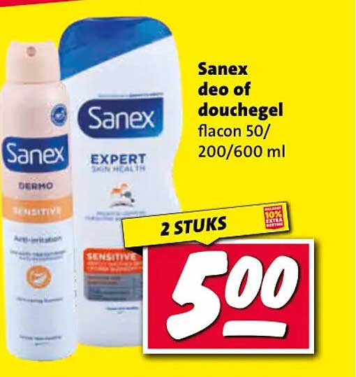 Sanex deo of douchegel flacon 50/200/600 ml