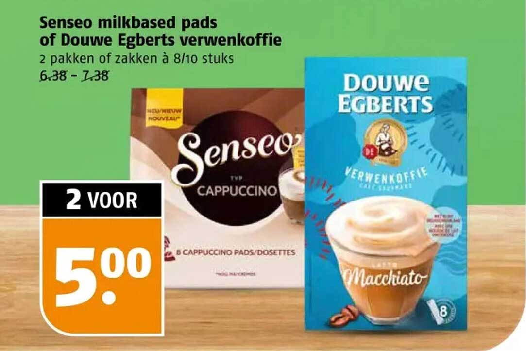 Senseo milkbased pads of Douwe Egberts verwengkoffie