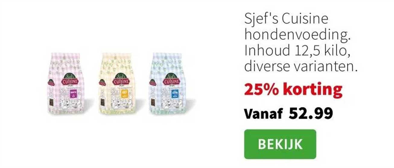 Sjef's Cuisine hondenvoeding