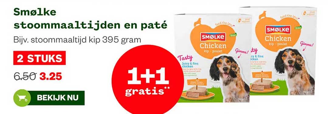 Smølke stoommaaltijden en paté