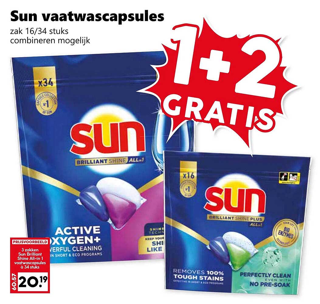 Sun vaatwascapsules