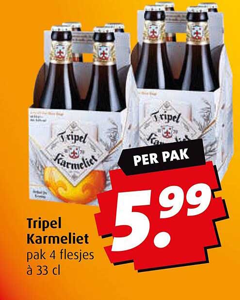 Tripel Karmeliet pak 4 flesjes à 33 cl