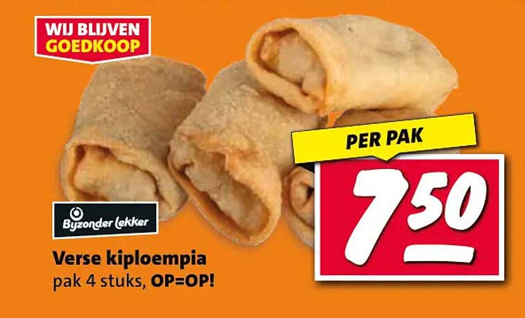 Verse kipoempiapak 4 stuks, OP=OP!