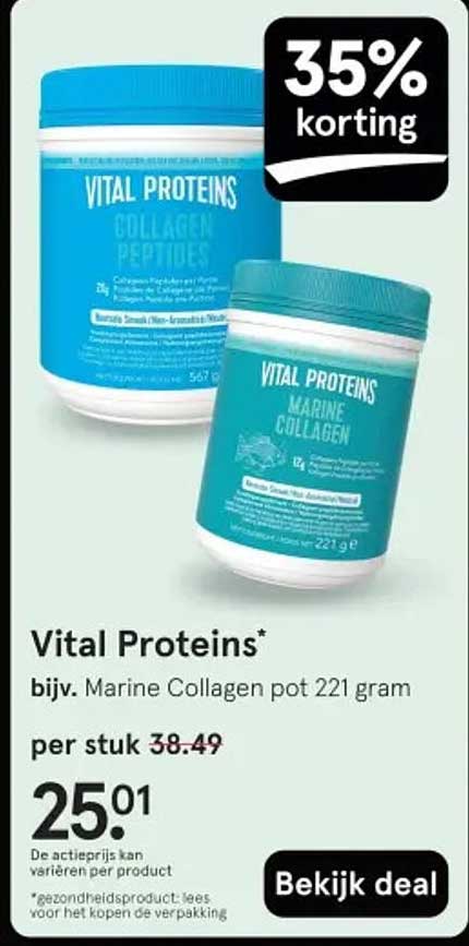 Vital Proteins bijv. Marine Collagen pot 221 gram