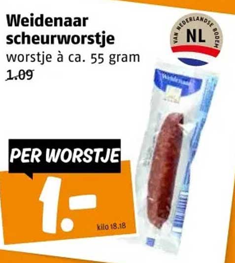 Weidenaar scheurworstje