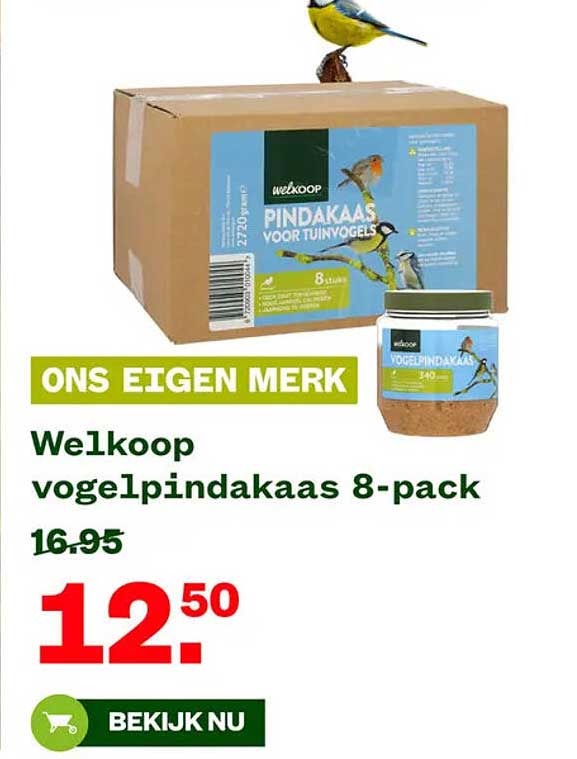 Welkoop vogelpindakaas 8-pack