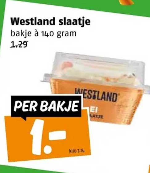 Westland slaatje bakje à 140 gram